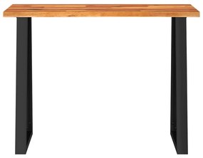 tömör akácfa konzolasztal természetes éllel 110x35x80 cm