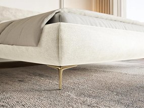 Franciaágy 180 cm Rirri 180B (ágyráccsal) (krém + arany). 1099828