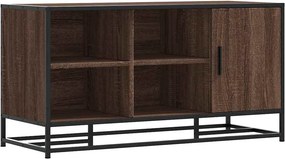vidaXL cipőpad barna tölgy 100x40x53,5 cm Gépi fa és fém