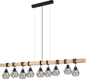 Eglo 43134 - TOWNSHEND függeszték 9xE27/60W/230V, kábellel
