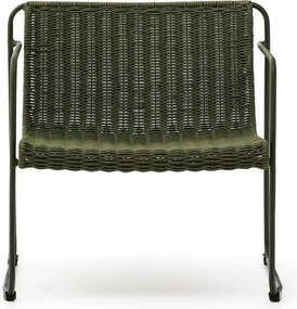 Zöld fém kerti fotel Maurina – Kave Home