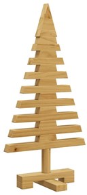 Fából készült Karácsonyfa állvánnyal Barna 60 cm Tömör fenyőfa