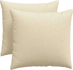 vidaXL Kanapé párnák 2 pcs Krém 50 x 50 cm szövet