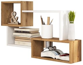 Fali polc TRIO 54x87 cm wotan tölgy/fehér