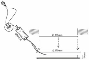LED Dimmelhető beépíthető lámpa LED/12W/230V 3000-6500K Wi-Fi Tuya