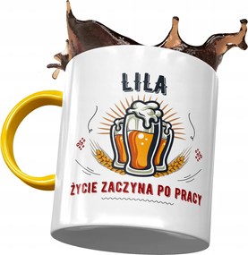 Sárga Bögre Lili Barátnő Feleség Ajándék Nyomtatott Fotóval