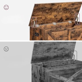 Tárolódoboz fedéllel TAYLOR 100x40 cm, rusztikus barna