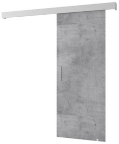 Tolóajtó 90 cm Sharlene I (beton + matt fehér + ezüst). 1043573