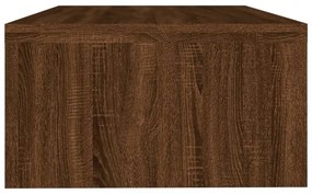 barna tölgy színű szerelt fa monitorállvány 42x24x13 cm