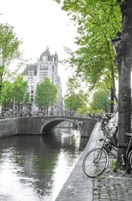 Poszter 56,6x86,4cm Csatorna Amszterdam városon keresztül 9, Assaf Frank