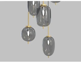 Wofi 5007-502 - Csillár zsinóron BELLEVILLE 6xE14/40W/230V fekete/arany