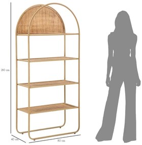 Könyvespolc panama kerek 80x40x180cm