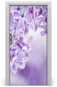 Fotótapéta ajtóra lila virágok 75x205 cm