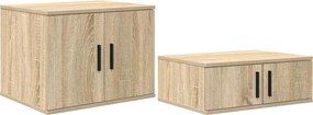 vidaXL Tárolószekrény 2 pcs Sonoma tölgy 118 x 41 x 40 cm Faanyag