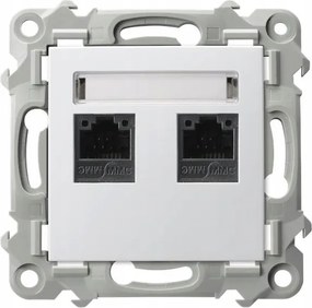 Ospel Zafír fehér számítógép aljzat kat.5e Rj-45 GPK-2Z/K/m/00