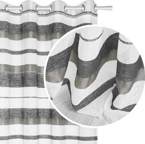 Függöny készre szerelve 140x250 Base acél csíkos