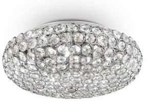 Ideal Lux - LED Kristály mennyezeti lámpa KING 5xG9/3W/230V átm. 38 cm króm