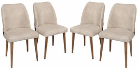 Nova Cream and Walnut étkezőszék szett, 4 db, 4 db