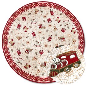 Piros pamutkeverék kerek szőnyeg karácsonyi mintával ø 200 cm Toy's Delight Red Christmas – Villeroy&amp;Boch