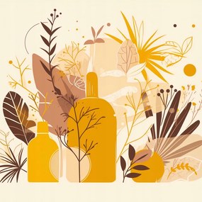 Poszter 70x70cm Arany Növények