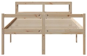 tömör fenyőfa ágy időseknek fejtámlával 140 x 190 cm