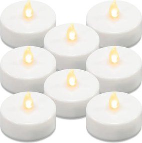 Elemes tealámpás készlet időzítővel  8 db fehér