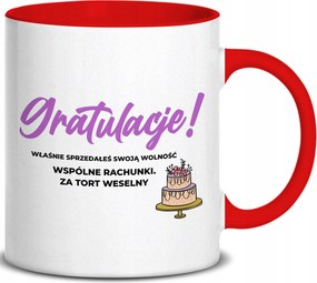 Bögre Piros Fül Gratulálok! Eladtad A Szabadságot Esküvőre Évfordulóra Ajándék