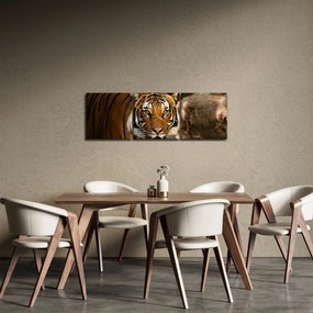 Tigris képe (órával) (90x30 cm)