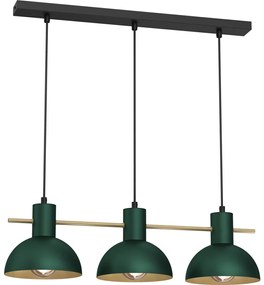 Csillár zsinóron ESTATE MINI 3xE27/15W/230V zöld