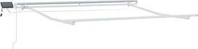 vidaXL Napernyő keret LED -es lámpákkal Fehér 350 x 250 cm Alumínium