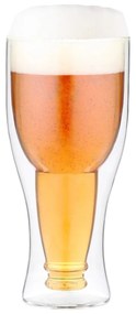 Duplafalú fordított söröspohár, 350 ml - Vialli Design
