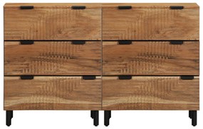 Szekrények 2 db Barna 60x33x75 cm Tömör Fa Akác