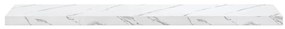 vidaXL Falpolc tárolóval Fehér márvány 120 x 23,5 x 4 cm Faanyag