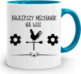 Kék Mechanika Bögre A Legjobb Szerelő A Faluban fényképes nyomtatással