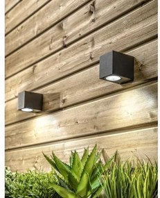 Lámpa Fali lámpa TIAGO négyzet, 1 irányú, GU10, MAX.35W, IP54 AC220-240V, 50/60Hz, fekete
