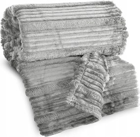 Ágytakaró Nina 150x200 Eurofirany szürke puha, térbeli csíkos