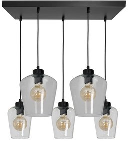 Csillár SANTIAGO 5xE27 / 60W / 230V átlátszó