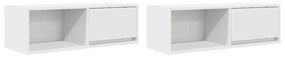 2 db fehér szerelt fa TV-szekrény 80x31x25,5 cm