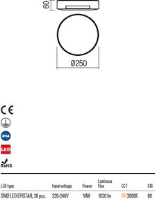 REDO 90005 SKOR Modern Kültéri Mennyezeti Lámpa LED IP54