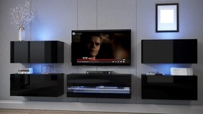 PRINCE CONCEPT E3 MAGASFÉNYŰ FEKETE NAPPALI BÚTOR (307CM)