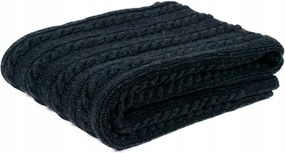 Kötött takaró olivia 130x170 grafit gyapjú kötött rehabilitációs termékek