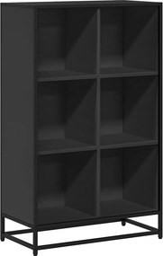 vidaXL fekete szerelt fa könyvszekrény 65,5x33x107,5 cm