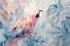 Fotótapéta Flizelina Természet Madár Papagáj Ara Monster Levelek 416x290 ragasztó