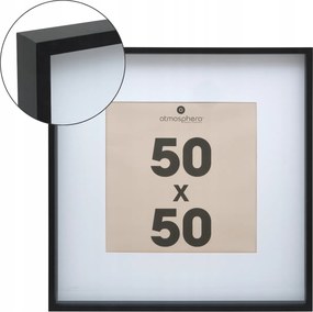 Nagy képkeret 50x50 cm Fekete fali minimalista dekoratív