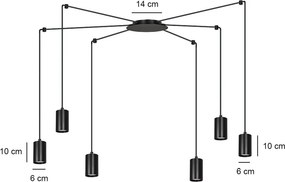 Emibig modern függeszték traker fehér emi525/6