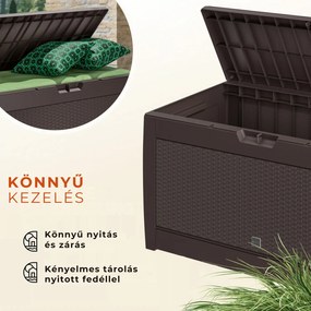 RATO tárolódoboz, 310L, 119x48x60 cm, barna Prosperplast