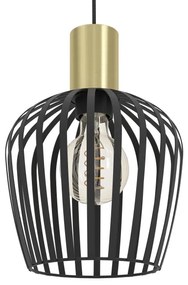 Eglo 901036 - Csillár zsinóron EMPOLI 1xE27/40W/230V fekete/arany