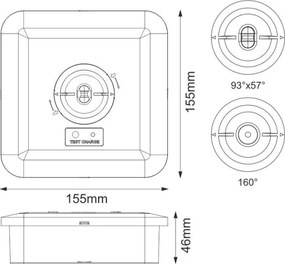 LED Vészvilágítás LED/2W/230V 6000K IP65 3200 mAh