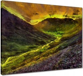 Vászonkép 50x40 Folyó a völgyben Tájkép