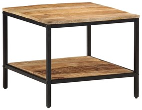 tömör nyers mangófa dohányzóasztal 55 x 55 x 45 cm